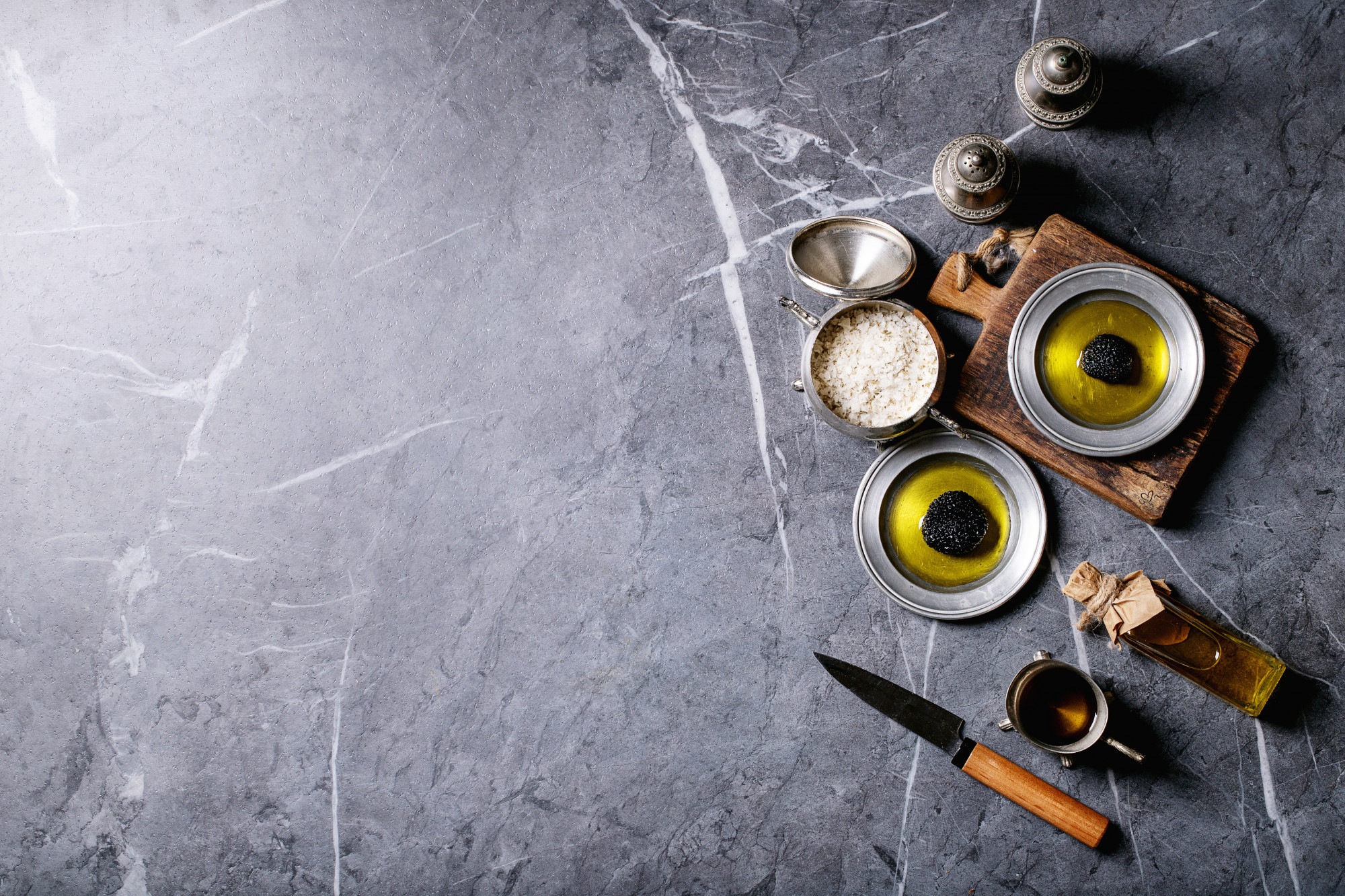 Ingredients arranged for a workshop
